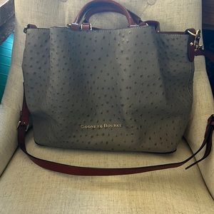 Dooney and Bourke Large Barlow bag Gray Ostrich